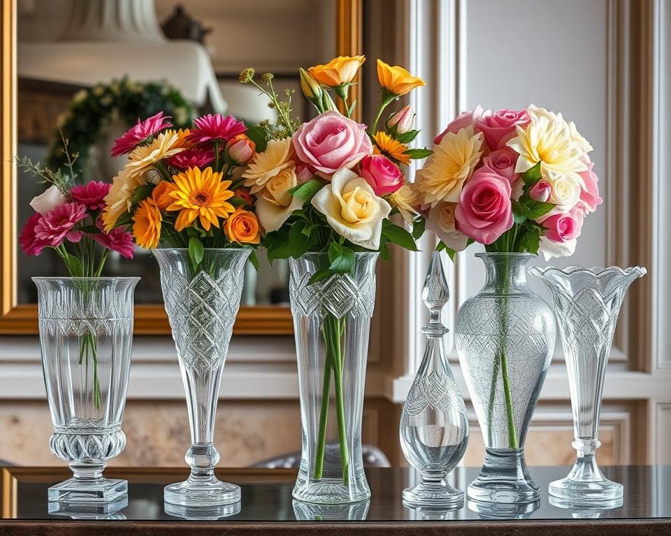 Luxe glazen vazen voor elegante bloemstukken