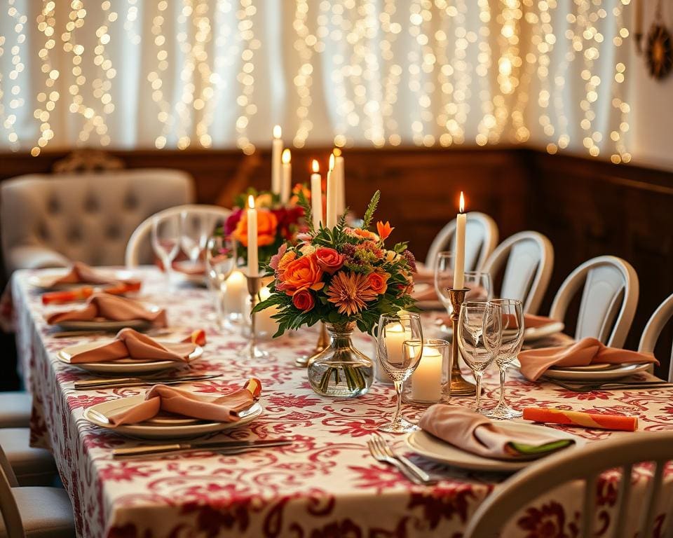 Tafeldecoraties die je eettafel feestelijk maken