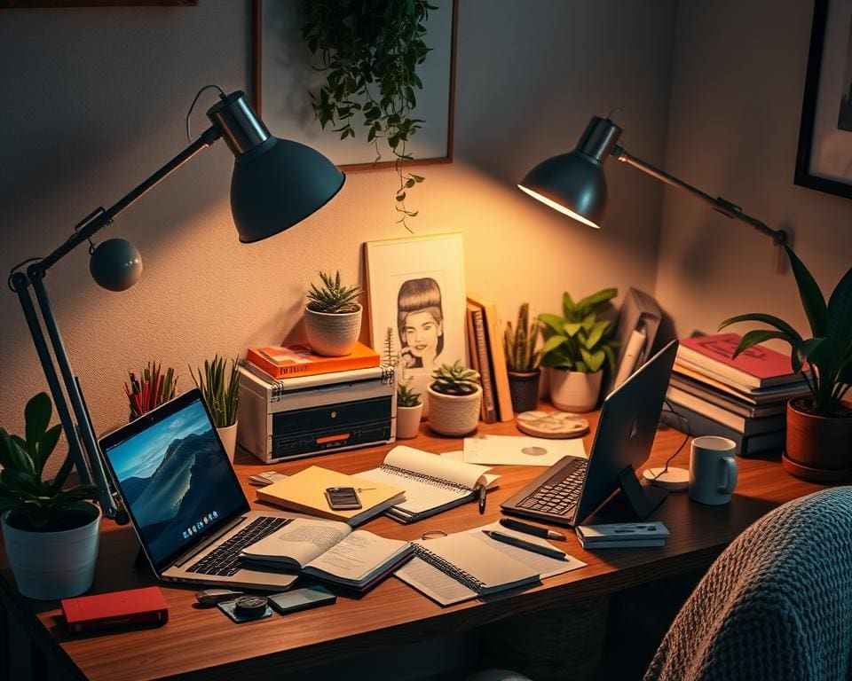 Verlichting voor op het bureau