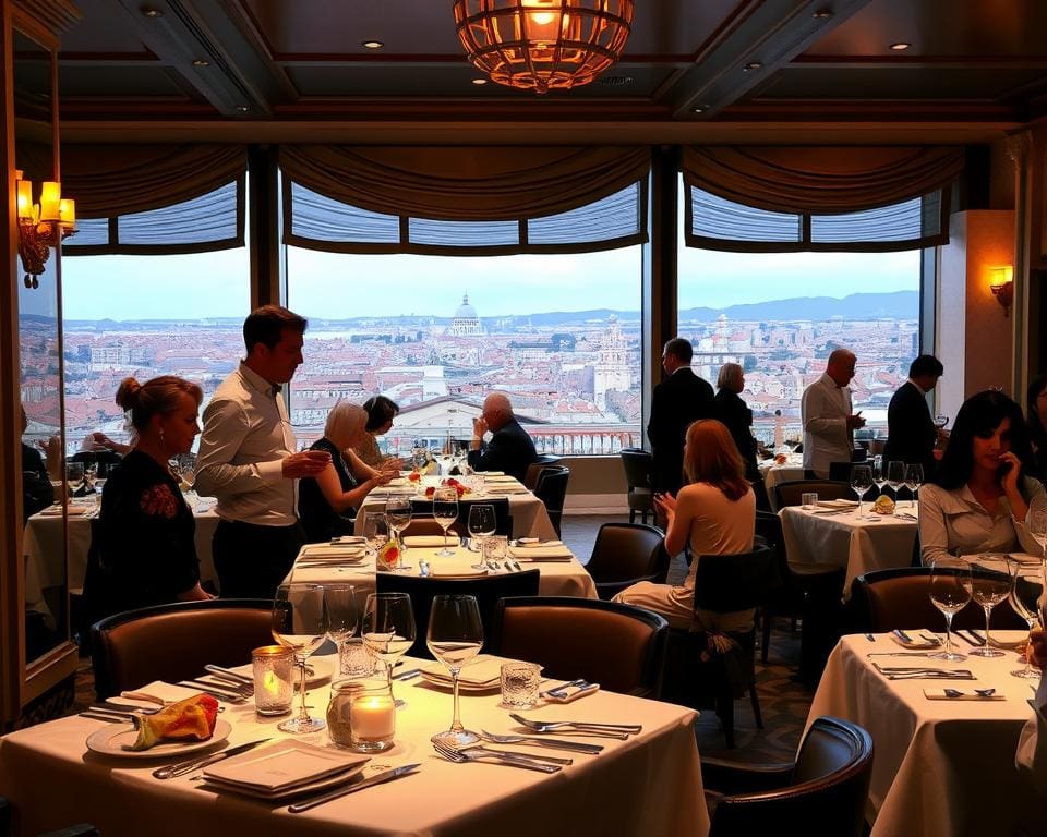 Vriendelijke bediening in een exclusief restaurant in Rome