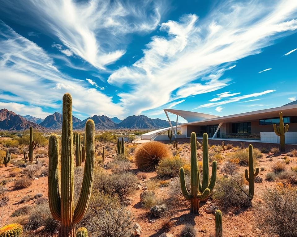 Phoenix woestijnlandschappen en moderne architectuur