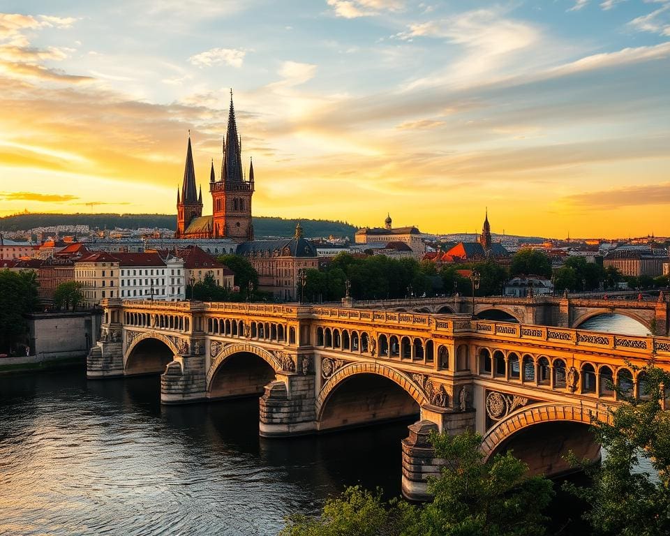 Praag: romantische bruggen en gouden torens