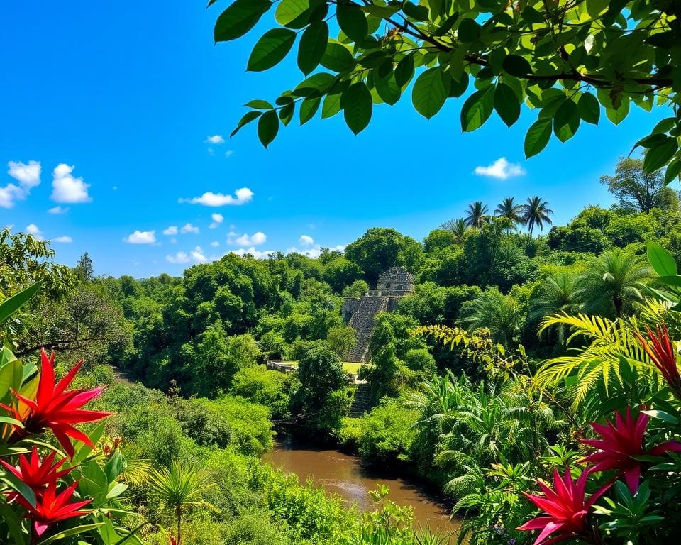 San Ignacio: Caribische natuur en Maya-historie