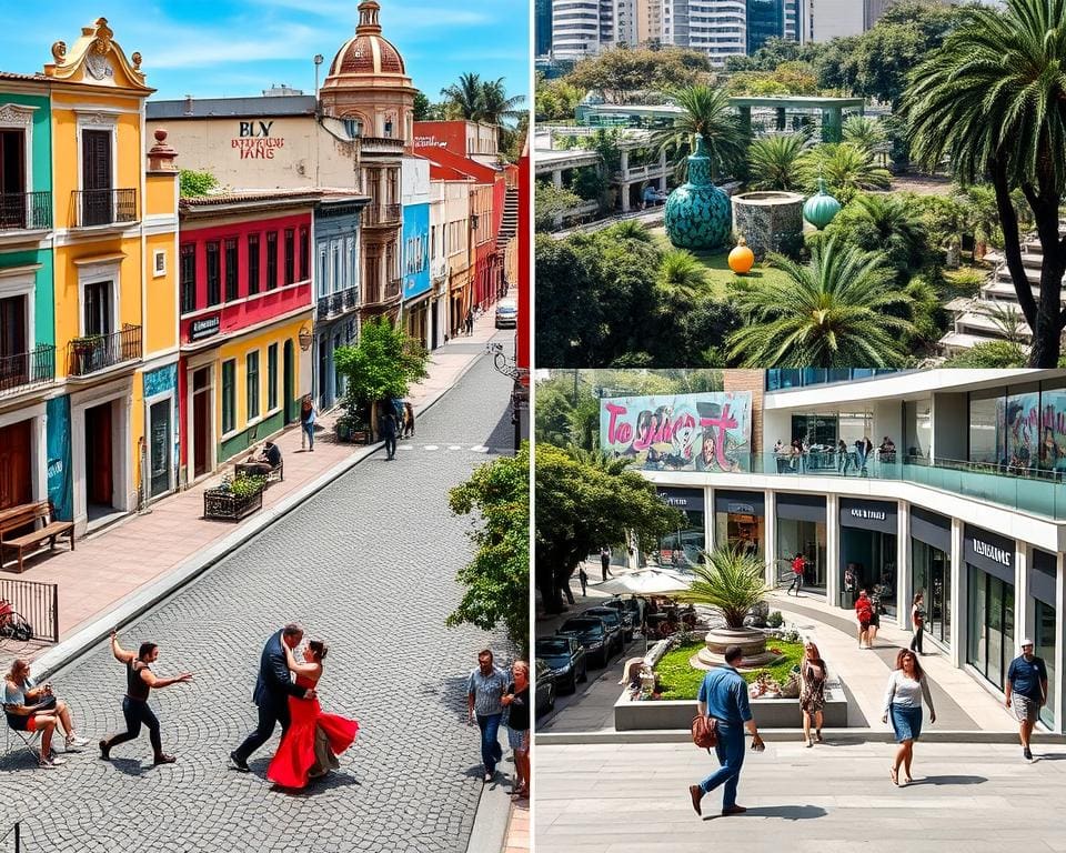 San Telmo en Palermo wijken in Buenos Aires.