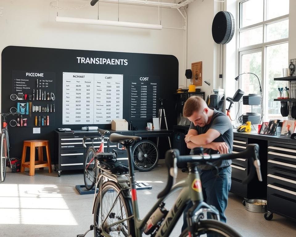 Transparante kosten in fiets reparatie service